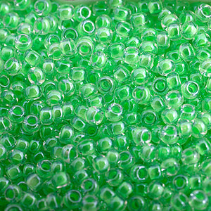 Miyuki Seed Bead 11/0 Lime Green Luminous Neon Color-Lined