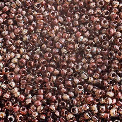 Miyuki Seed Bead 11/0 Transparent Light Smoky Topaz Picasso