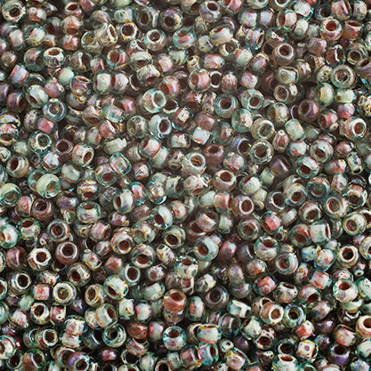 3 Colors - Miyuki Seed Beads Size 8/0 Picasso Seafoam, Montana, Brwn-Tan  22GM ea