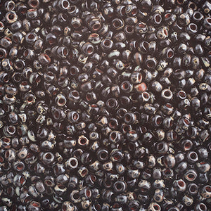 Miyuki Seed Bead 11/0 Opaque Black Picasso