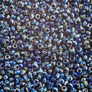 Miyuki Seed Bead 11/0 Opaque Cobalt Picasso