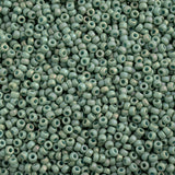 Miyuki Seed Bead 11/0 Frosted Glazed/Rainbow Green Mint Matte AB